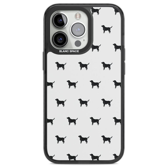 Black Labrador Dog Pattern Phone Case iPhone 13 Pro / Black Impact Case,iPhone 14 Pro / Black Impact Case,iPhone 15 Pro Max / Black Impact Case,iPhone 15 Pro / Black Impact Case Blanc Space