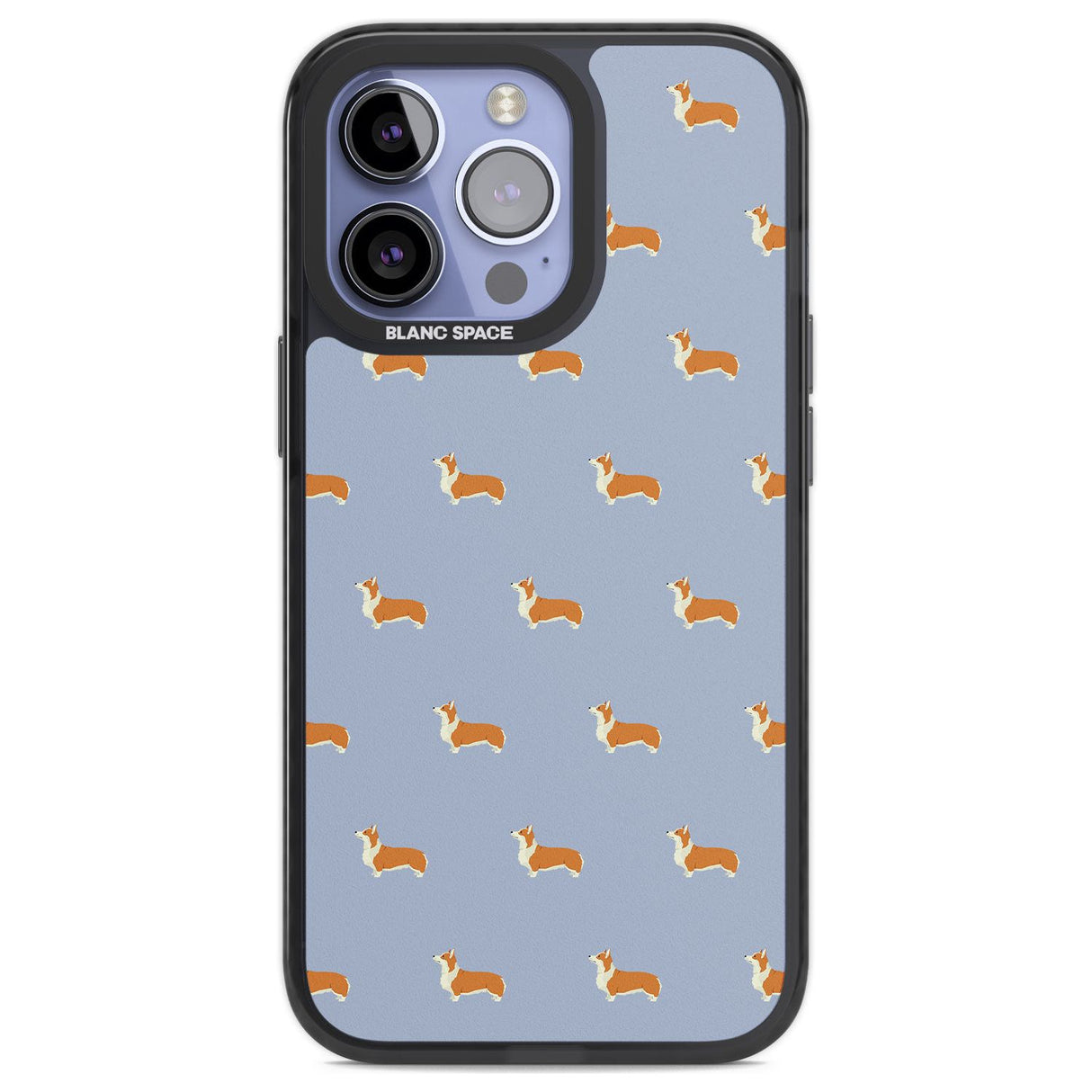 Pembroke Welsh Corgi Dog Pattern Phone Case iPhone 13 Pro / Black Impact Case,iPhone 14 Pro / Black Impact Case,iPhone 15 Pro Max / Black Impact Case,iPhone 15 Pro / Black Impact Case Blanc Space