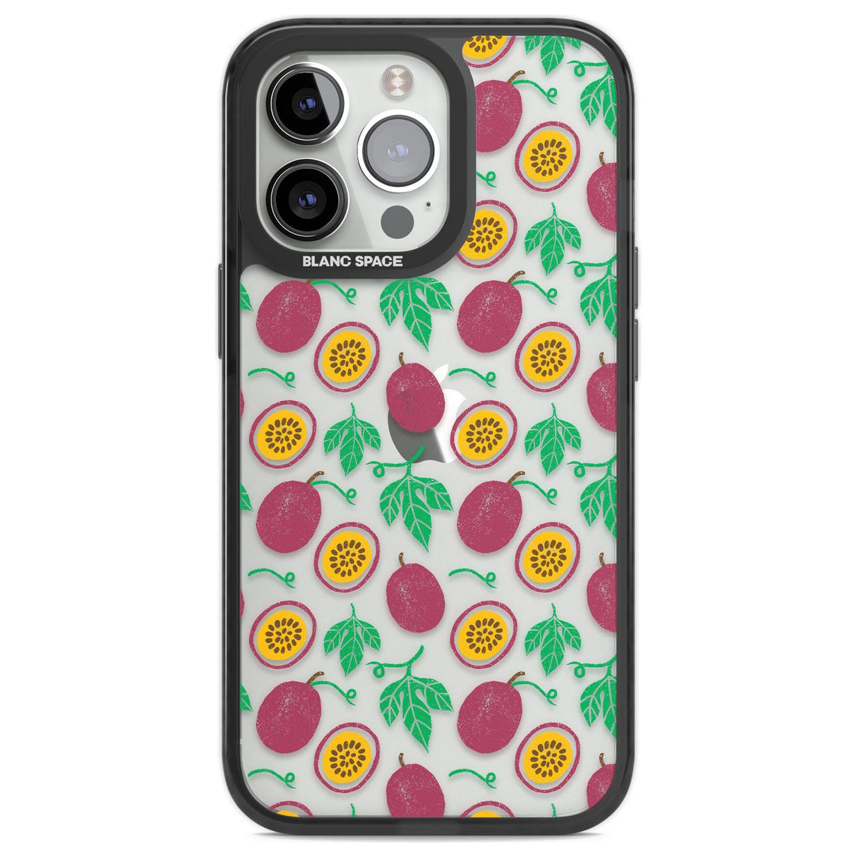 Passion Fruit Pattern Phone Case iPhone 13 Pro / Black Impact Case,iPhone 14 Pro / Black Impact Case,iPhone 15 Pro Max / Black Impact Case,iPhone 15 Pro / Black Impact Case Blanc Space