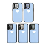 Single Heart Design: White & Baby Blue