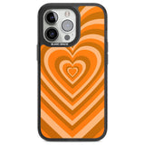 Orange Heart Illusion Phone Case iPhone 13 Pro / Black Impact Case,iPhone 14 Pro / Black Impact Case,iPhone 15 Pro Max / Black Impact Case,iPhone 15 Pro / Black Impact Case Blanc Space