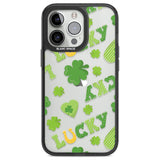 Lucky Irish Clover Phone Case iPhone 13 Pro / Black Impact Case,iPhone 14 Pro / Black Impact Case,iPhone 15 Pro / Black Impact Case,iPhone 15 Pro Max / Black Impact Case Blanc Space