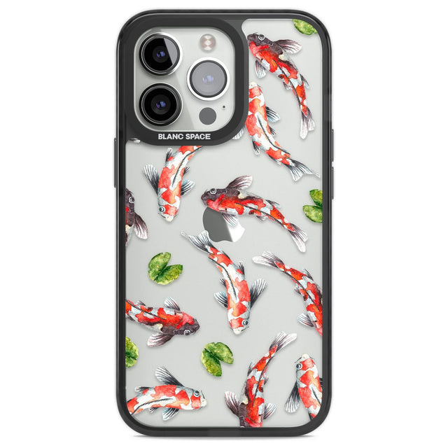 Koi Fish Japanese Watercolour Phone Case iPhone 13 Pro / Black Impact Case,iPhone 14 Pro / Black Impact Case,iPhone 15 Pro Max / Black Impact Case,iPhone 15 Pro / Black Impact Case Blanc Space