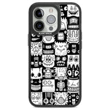 Checkerboard Heads Phone Case iPhone 13 Pro / Black Impact Case,iPhone 14 Pro / Black Impact Case,iPhone 15 Pro Max / Black Impact Case,iPhone 15 Pro / Black Impact Case Blanc Space