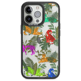 Colourful Tiger Jungle Cat Pattern Phone Case iPhone 13 Pro / Black Impact Case,iPhone 14 Pro / Black Impact Case,iPhone 15 Pro Max / Black Impact Case,iPhone 15 Pro / Black Impact Case Blanc Space