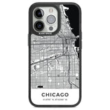 Map of Chicago, Illinois Phone Case iPhone 13 Pro / Black Impact Case,iPhone 14 Pro / Black Impact Case,iPhone 15 Pro Max / Black Impact Case,iPhone 15 Pro / Black Impact Case Blanc Space