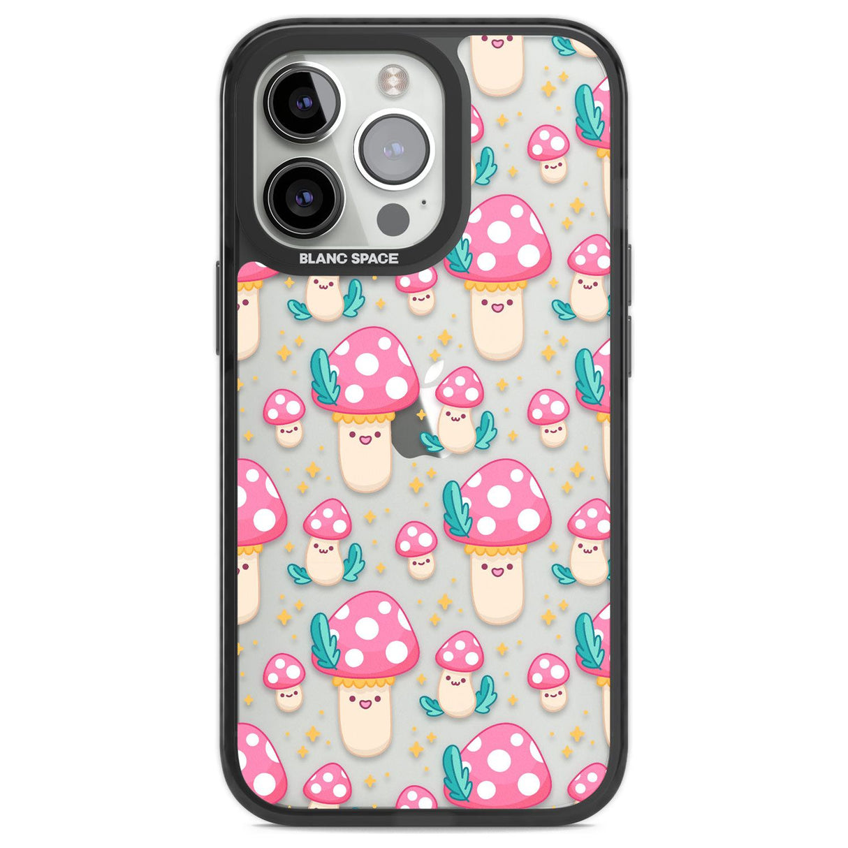 Cute Mushrooms Pattern Phone Case iPhone 13 Pro / Black Impact Case,iPhone 14 Pro / Black Impact Case,iPhone 15 Pro Max / Black Impact Case,iPhone 15 Pro / Black Impact Case Blanc Space