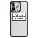 F*ck Social Media Phone Case iPhone 13 Pro / Black Impact Case,iPhone 14 Pro / Black Impact Case,iPhone 15 Pro Max / Black Impact Case,iPhone 15 Pro / Black Impact Case Blanc Space