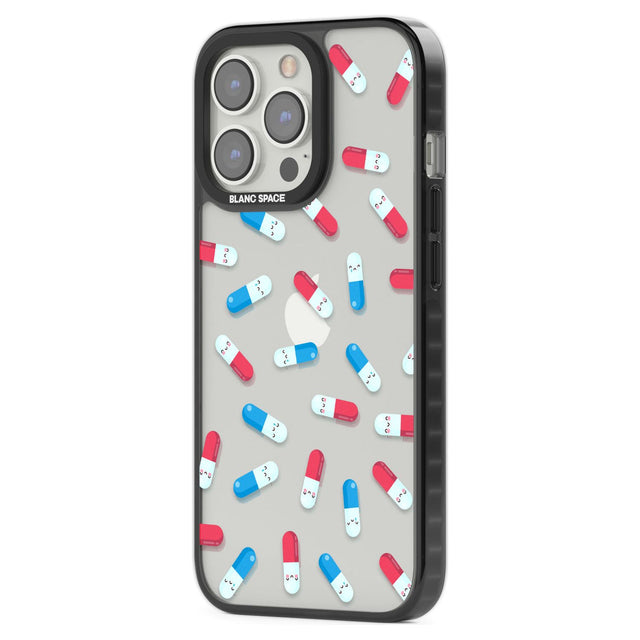 Kawaii Pill PatternPhone Case for iPhone 14 Pro