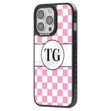 Personalised Monogrammed Pink Check Phone Case iPhone 15 Pro Max / Black Impact Case,iPhone 15 Plus / Black Impact Case,iPhone 15 Pro / Black Impact Case,iPhone 15 / Black Impact Case,iPhone 15 Pro Max / Impact Case,iPhone 15 Plus / Impact Case,iPhone 15 Pro / Impact Case,iPhone 15 / Impact Case,iPhone 15 Pro Max / Magsafe Black Impact Case,iPhone 15 Plus / Magsafe Black Impact Case,iPhone 15 Pro / Magsafe Black Impact Case,iPhone 15 / Magsafe Black Impact Case,iPhone 14 Pro Max / Black Impact Case,iPhone 1