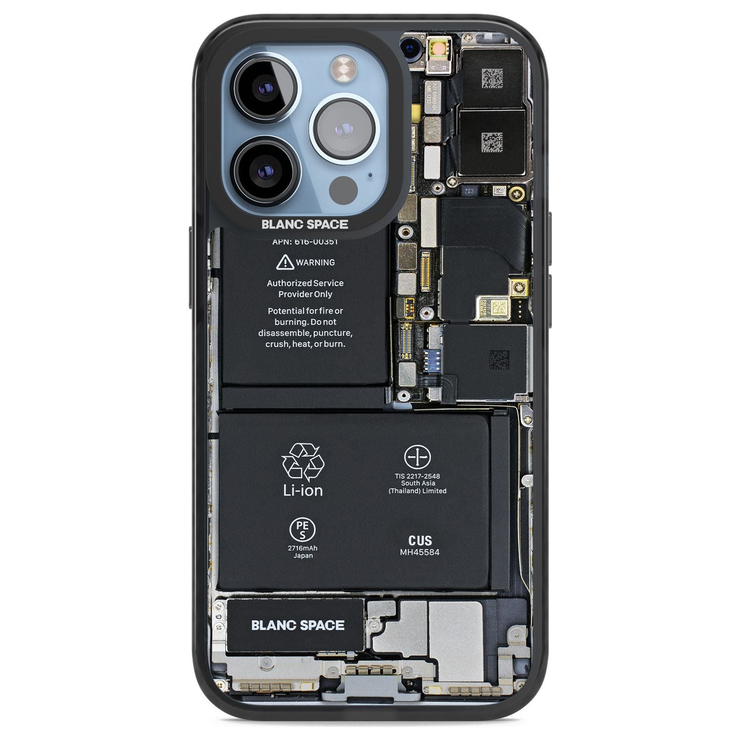 Circuit Board Teardown iPhone Case Blanc Space