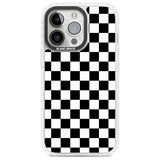 Black Checkered Phone Case iPhone 13 Pro / Impact Case,iPhone 14 Pro / Impact Case,iPhone 15 Pro Max / Impact Case,iPhone 15 Pro / Impact Case Blanc Space