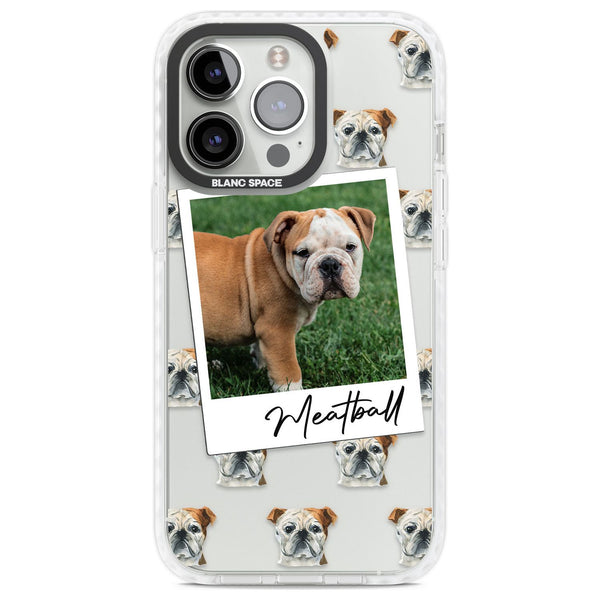 Personalised English Bulldog Instant Camera Photo