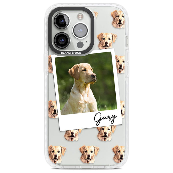 Personalised Tan Black Labrador Instant Camera Photo