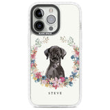 Personalised Black Lab Watercolour Dog Portrait Custom Phone Case iPhone 13 Pro / Impact Case,iPhone 14 Pro / Impact Case,iPhone 15 Pro Max / Impact Case,iPhone 15 Pro / Impact Case Blanc Space