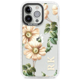 Personalised Clear Vintage Floral Cream Anemones Custom Phone Case iPhone 13 Pro / Impact Case,iPhone 14 Pro / Impact Case,iPhone 15 Pro Max / Impact Case,iPhone 15 Pro / Impact Case Blanc Space