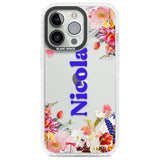 Personalised Text with Floral Borders Custom Phone Case iPhone 13 Pro / Impact Case,iPhone 14 Pro / Impact Case,iPhone 15 Pro Max / Impact Case,iPhone 15 Pro / Impact Case Blanc Space