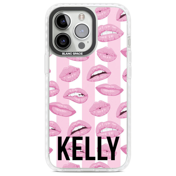 Personalised Pink Stripes & Lips