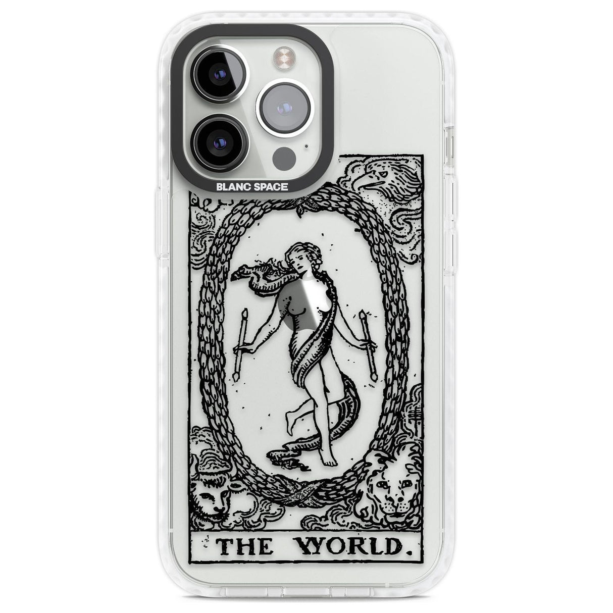 Personalised The World Tarot Card - Transparent Custom Phone Case iPhone 13 Pro / Impact Case,iPhone 14 Pro / Impact Case,iPhone 15 Pro Max / Impact Case,iPhone 15 Pro / Impact Case Blanc Space