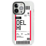 Personalised Delhi Boarding Pass Custom Phone Case iPhone 13 Pro / Impact Case,iPhone 14 Pro / Impact Case,iPhone 15 Pro Max / Impact Case,iPhone 15 Pro / Impact Case Blanc Space