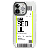 Personalised Seoul Boarding Pass Custom Phone Case iPhone 13 Pro / Impact Case,iPhone 14 Pro / Impact Case,iPhone 15 Pro Max / Impact Case,iPhone 15 Pro / Impact Case Blanc Space