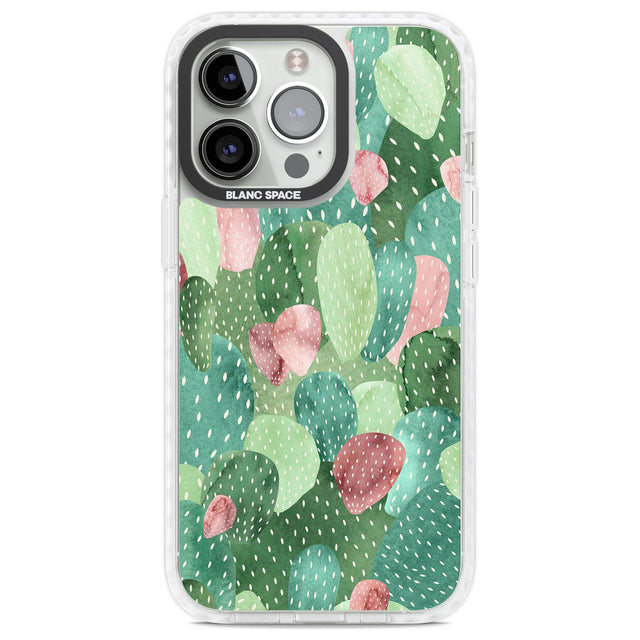 Colourful Cactus Mix Design Phone Case iPhone 13 Pro / Impact Case,iPhone 14 Pro / Impact Case,iPhone 15 Pro Max / Impact Case,iPhone 15 Pro / Impact Case Blanc Space