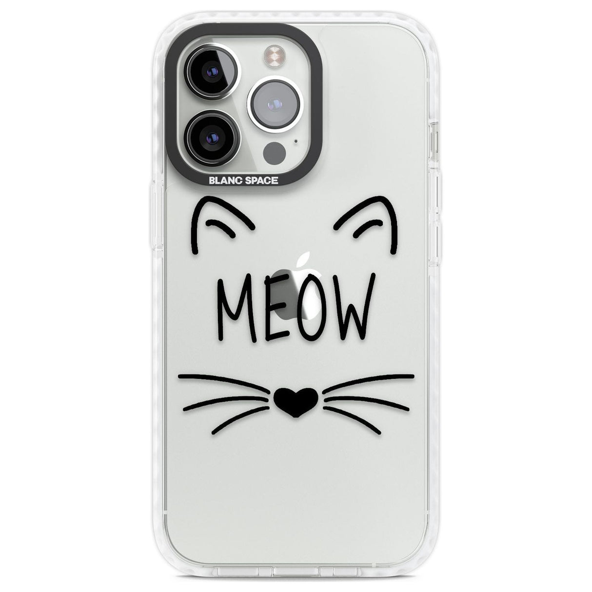 Cat Whiskers Phone Case iPhone 13 Pro / Impact Case,iPhone 14 Pro / Impact Case,iPhone 15 Pro / Impact Case,iPhone 15 Pro Max / Impact Case Blanc Space