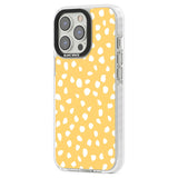 White on Yellow Dalmatian Polka Dot Spots