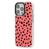 Black on Salmon Pink Dalmatian Polka Dot Spots Phone Case iPhone 15 Pro Max / Black Impact Case,iPhone 15 Plus / Black Impact Case,iPhone 15 Pro / Black Impact Case,iPhone 15 / Black Impact Case,iPhone 15 Pro Max / Impact Case,iPhone 15 Plus / Impact Case,iPhone 15 Pro / Impact Case,iPhone 15 / Impact Case,iPhone 15 Pro Max / Magsafe Black Impact Case,iPhone 15 Plus / Magsafe Black Impact Case,iPhone 15 Pro / Magsafe Black Impact Case,iPhone 15 / Magsafe Black Impact Case,iPhone 14 Pro Max / Black Impact Ca