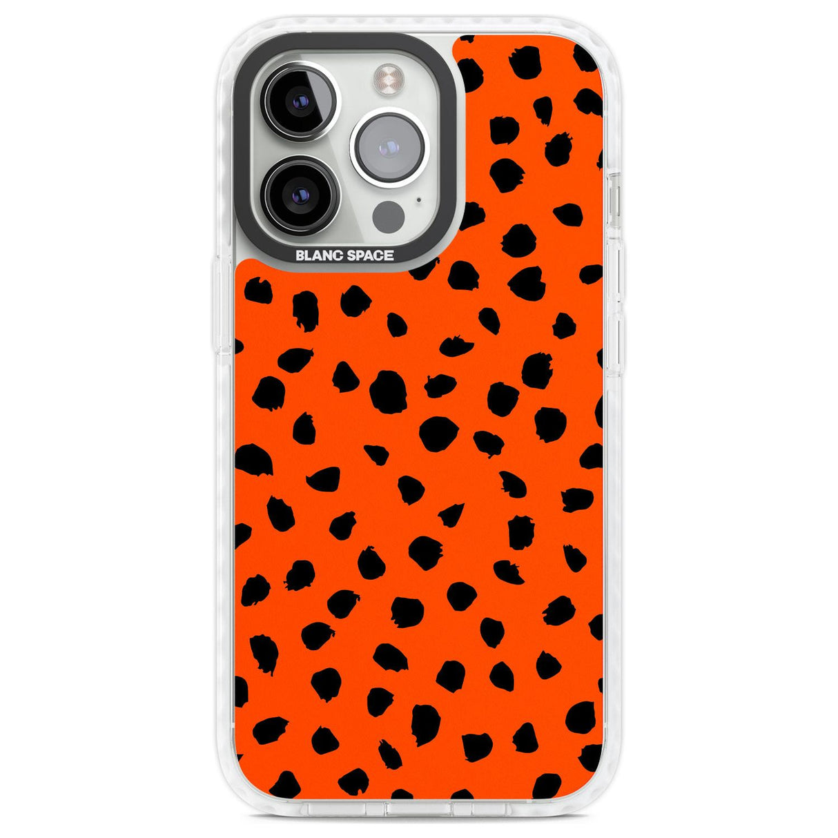 Black & Bright Red Dalmatian Polka Dot Spots Phone Case iPhone 13 Pro / Impact Case,iPhone 14 Pro / Impact Case,iPhone 15 Pro Max / Impact Case,iPhone 15 Pro / Impact Case Blanc Space