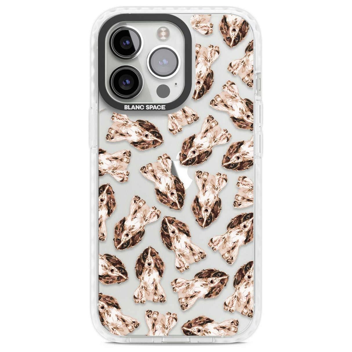 Cocker Spaniel (Brown) Watercolour Dog Pattern Phone Case iPhone 13 Pro / Impact Case,iPhone 14 Pro / Impact Case,iPhone 15 Pro / Impact Case,iPhone 15 Pro Max / Impact Case Blanc Space