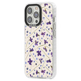 Violet Floral Pattern Design - Cream