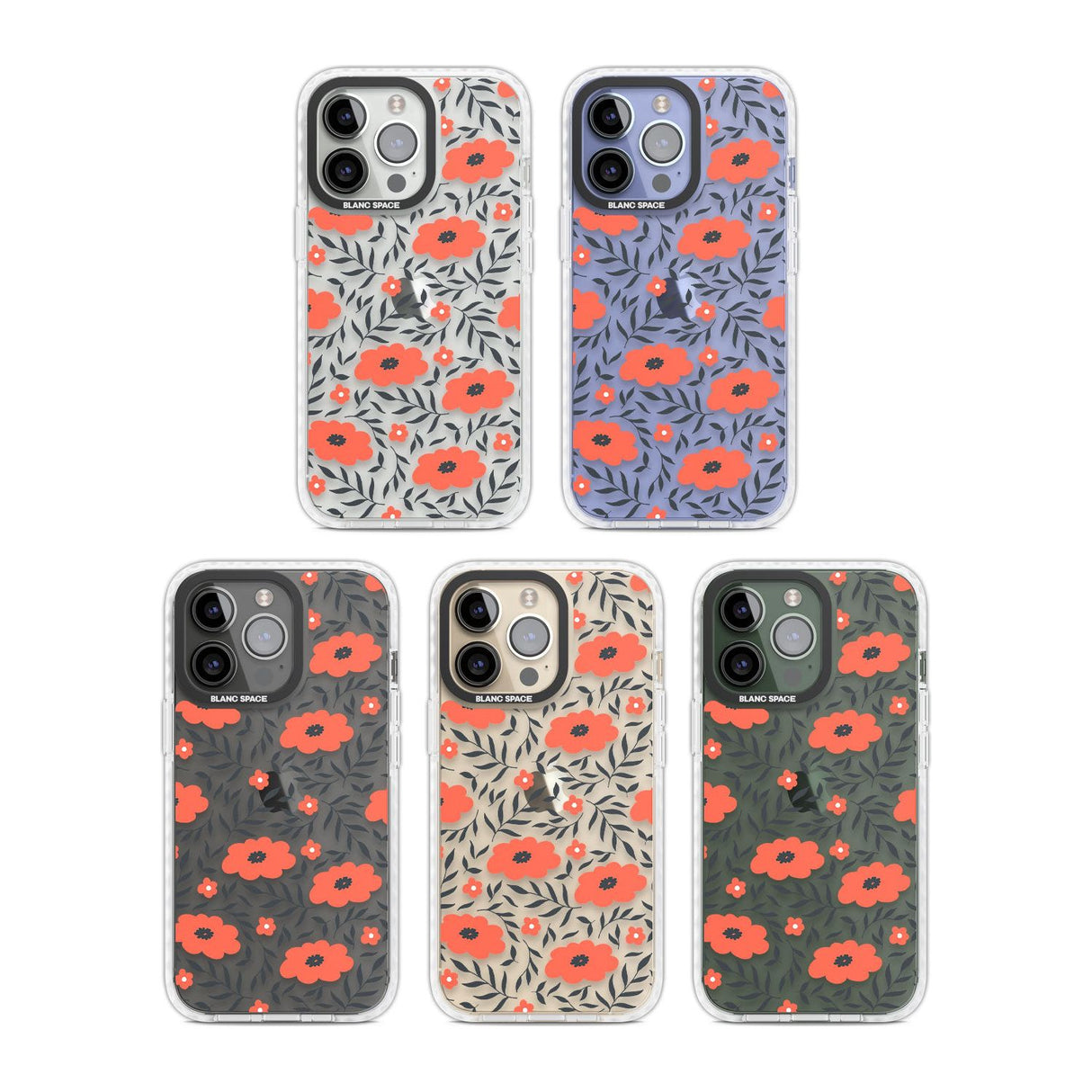 Red Poppy Transparent Floral