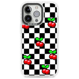 Checkered Cherry Phone Case iPhone 13 Pro / Impact Case,iPhone 14 Pro / Impact Case,iPhone 15 Pro Max / Impact Case,iPhone 15 Pro / Impact Case Blanc Space