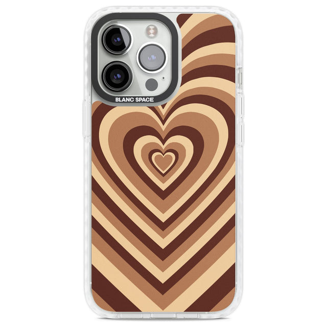 Latte Heart Illusion Phone Case iPhone 13 Pro / Impact Case,iPhone 14 Pro / Impact Case,iPhone 15 Pro Max / Impact Case,iPhone 15 Pro / Impact Case Blanc Space