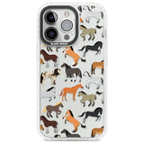 Horse Pattern Phone Case iPhone 13 Pro / Impact Case,iPhone 14 Pro / Impact Case,iPhone 15 Pro Max / Impact Case,iPhone 15 Pro / Impact Case Blanc Space