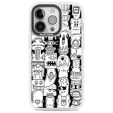 Monochrome Heads Phone Case iPhone 13 Pro / Impact Case,iPhone 14 Pro / Impact Case,iPhone 15 Pro Max / Impact Case,iPhone 15 Pro / Impact Case Blanc Space