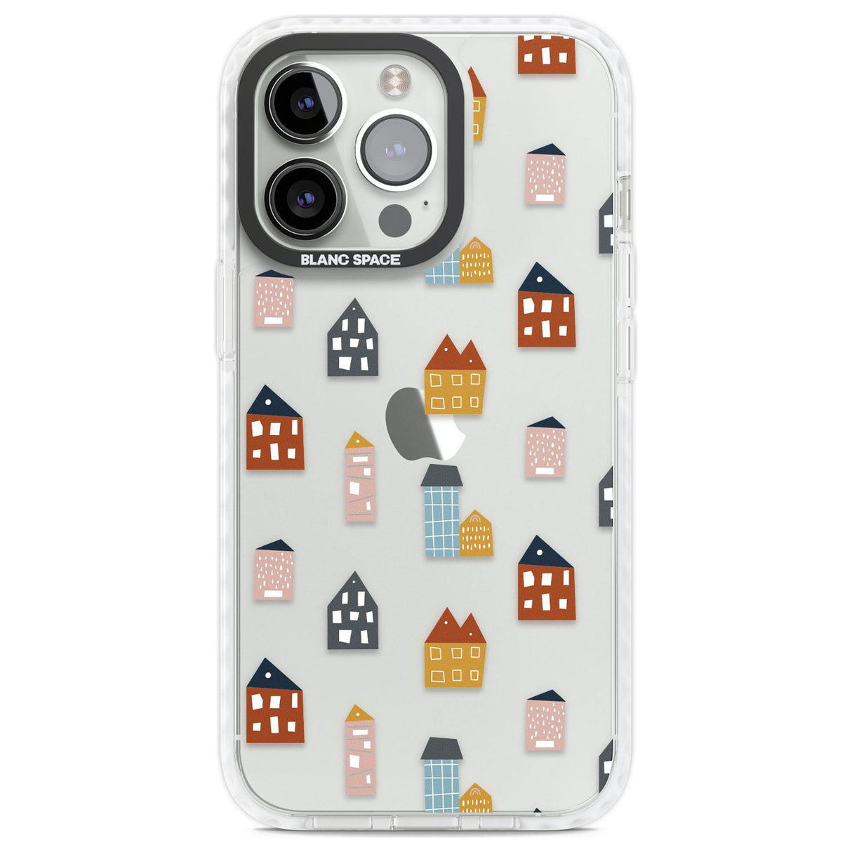 Cute Scandinavian Buildings Phone Case iPhone 13 Pro / Impact Case,iPhone 14 Pro / Impact Case,iPhone 15 Pro Max / Impact Case,iPhone 15 Pro / Impact Case Blanc Space