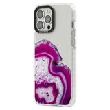 Violet & White Swirl Agate Crystal Clear Design