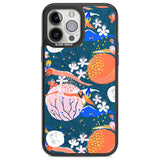 Bright Circles Abstract Phone Case iPhone 13 Pro Max / Black Impact Case,iPhone 14 Pro Max / Black Impact Case Blanc Space