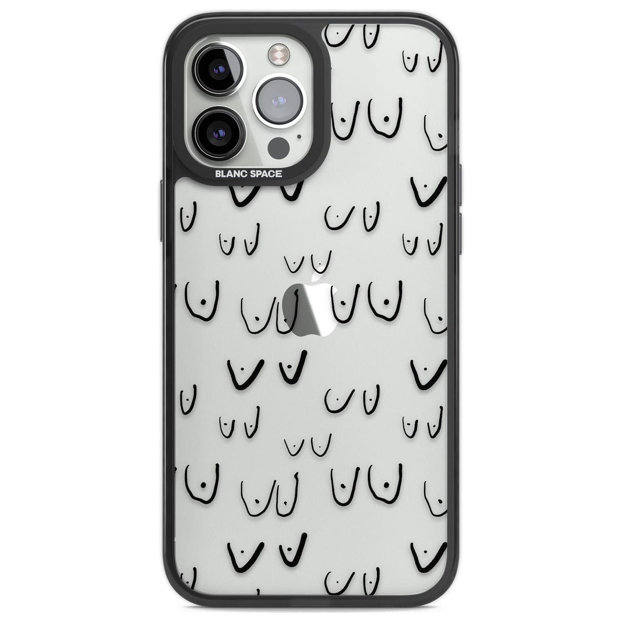 Free the boob (Black) Phone Case iPhone 13 Pro Max / Black Impact Case,iPhone 14 Pro Max / Black Impact Case Blanc Space