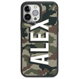 Personalised Classic Green Camo Custom Phone Case iPhone 13 Pro Max / Black Impact Case,iPhone 14 Pro Max / Black Impact Case Blanc Space