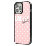 Personalised Pink Polka Custom Phone Case iPhone 15 Pro Max / Black Impact Case,iPhone 15 Plus / Black Impact Case,iPhone 15 Pro / Black Impact Case,iPhone 15 / Black Impact Case,iPhone 15 Pro Max / Impact Case,iPhone 15 Plus / Impact Case,iPhone 15 Pro / Impact Case,iPhone 15 / Impact Case,iPhone 15 Pro Max / Magsafe Black Impact Case,iPhone 15 Plus / Magsafe Black Impact Case,iPhone 15 Pro / Magsafe Black Impact Case,iPhone 15 / Magsafe Black Impact Case,iPhone 14 Pro Max / Black Impact Case,iPhone 14 Plu