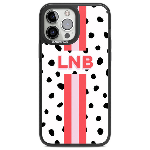 Personalised Polka & Pink Stripe