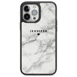 Personalised Classic Grey Marble Custom Phone Case iPhone 13 Pro Max / Black Impact Case,iPhone 14 Pro Max / Black Impact Case Blanc Space