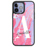 Personalised Pink & Purple - Marble Custom Phone Case iPhone 13 Pro Max / Black Impact Case,iPhone 14 Pro Max / Black Impact Case Blanc Space