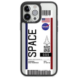 Personalised NASA Boarding Pass (Light) Custom Phone Case iPhone 13 Pro Max / Black Impact Case,iPhone 14 Pro Max / Black Impact Case Blanc Space