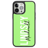 Personalised Bold Name: Lime Custom Phone Case iPhone 13 Pro Max / Black Impact Case,iPhone 14 Pro Max / Black Impact Case Blanc Space