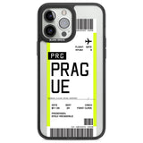 Personalised Prague Boarding Pass Custom Phone Case iPhone 13 Pro Max / Black Impact Case,iPhone 14 Pro Max / Black Impact Case Blanc Space