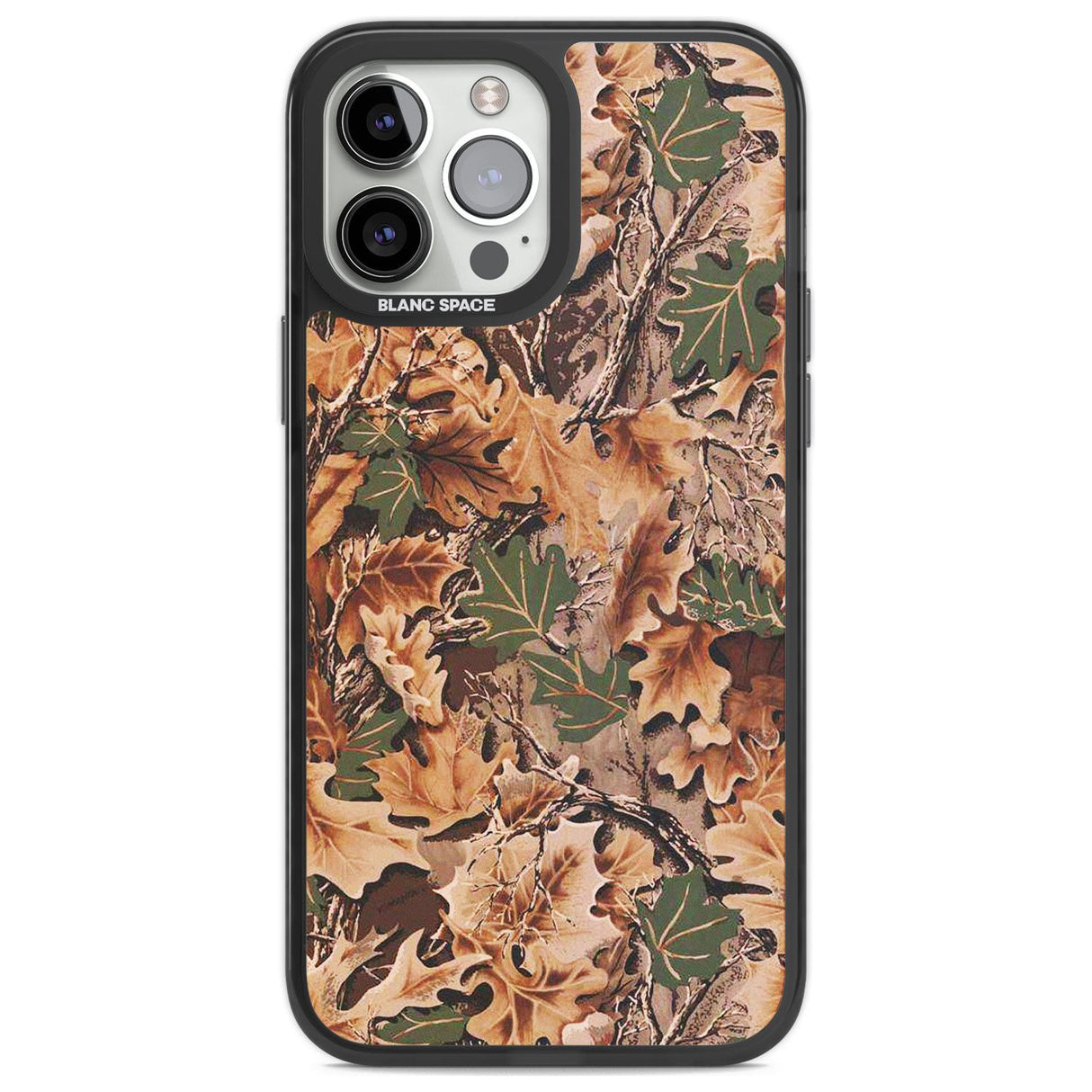 Leaves Camo Phone Case iPhone 13 Pro Max / Black Impact Case,iPhone 14 Pro Max / Black Impact Case Blanc Space